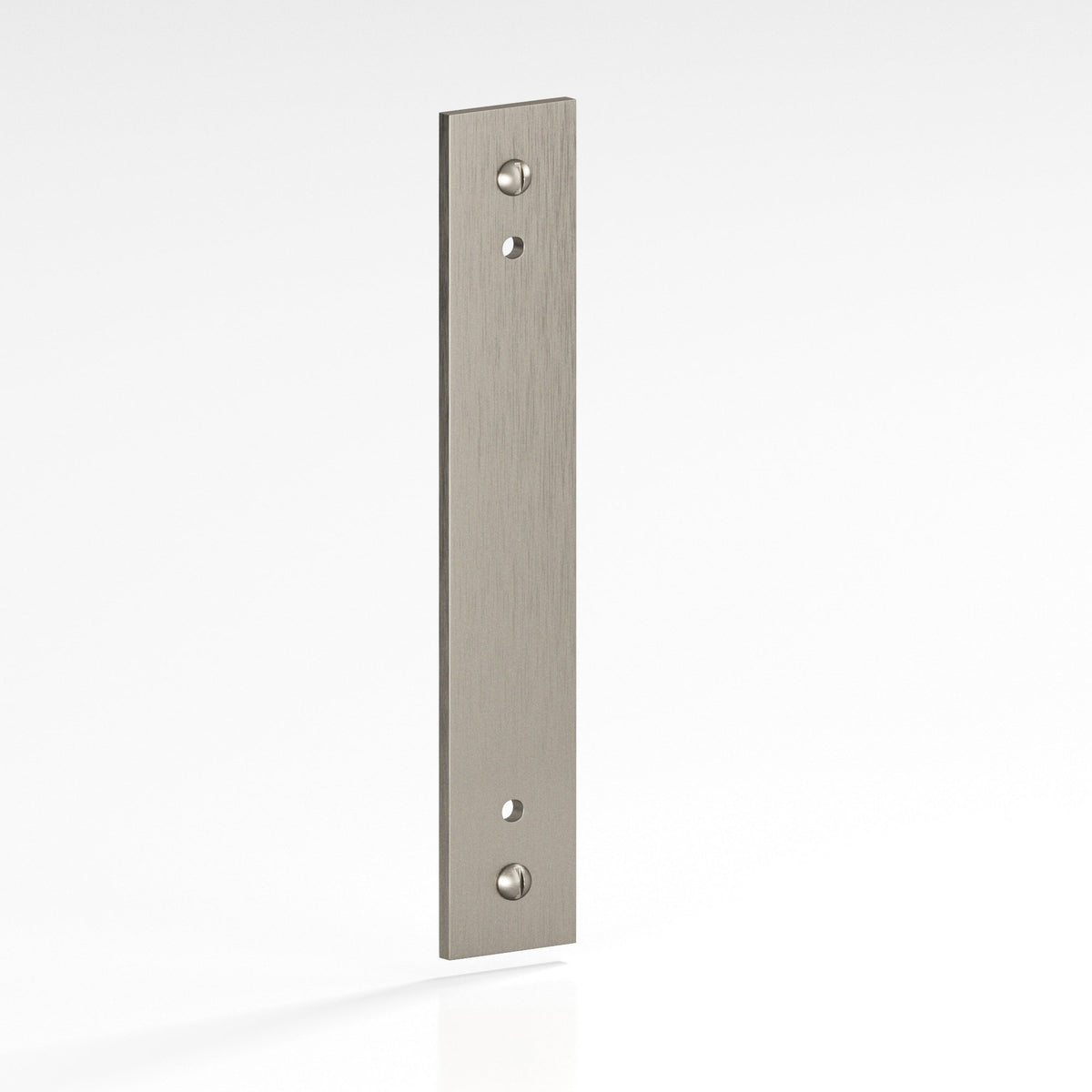 Colonial Bronze 9947 Rectangular Backplate with Exposed Screws, 1 in Wide, for 8-32 Screws - Matte Pewter