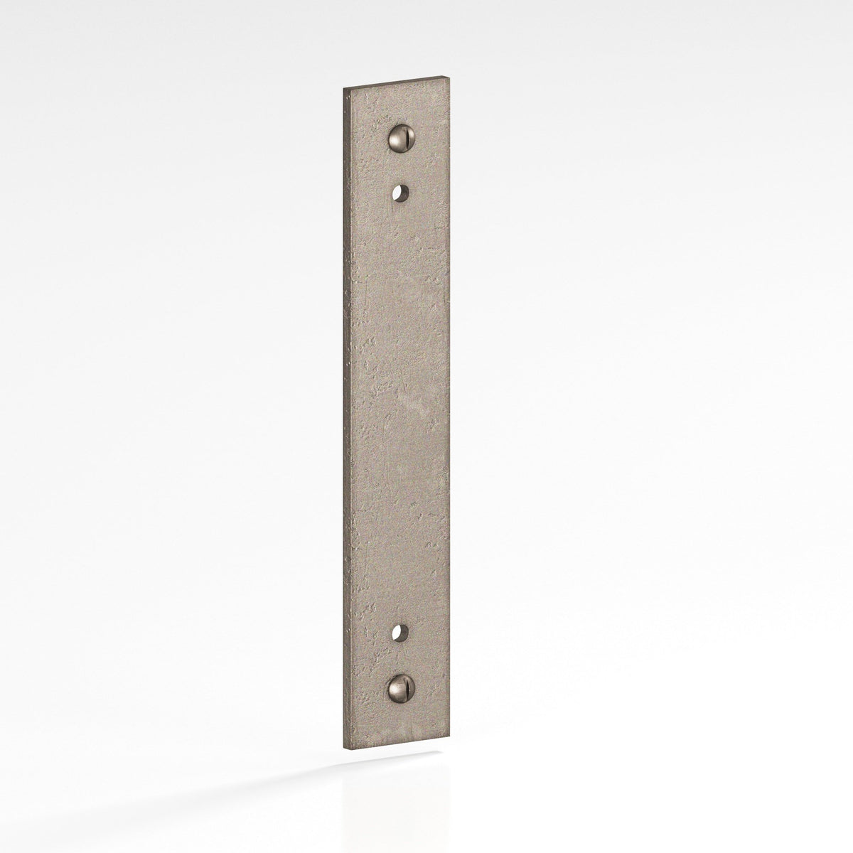 Colonial Bronze 9847 Rectangular Backplate with Exposed Screws, 2 in Wide, for 8-32 Screws - Distressed Pewter