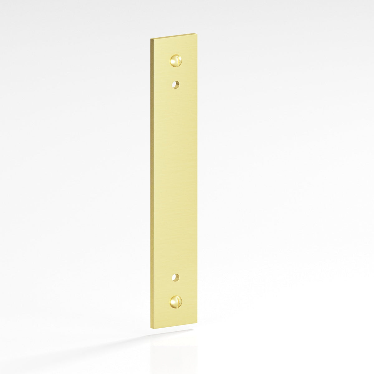 Colonial Bronze 9846 Rectangular Backplate with Exposed Screws, 3/4 in Wide, for 8-32 Screws - Matte Satin Brass