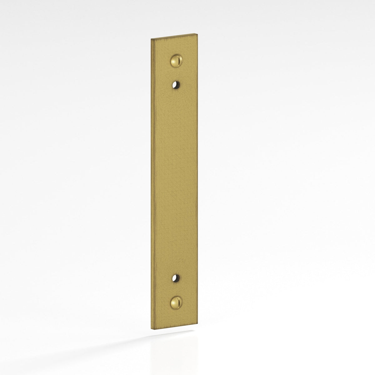 Colonial Bronze 9947 Rectangular Backplate with Exposed Screws, 1 in Wide, for 8-32 Screws - Matte Antique Satin Brass