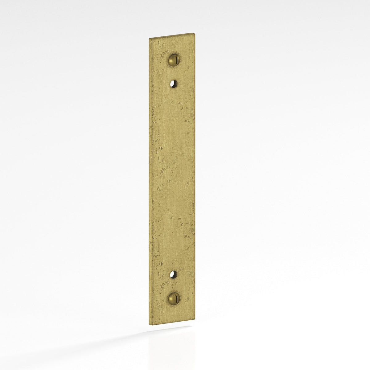 Colonial Bronze 9846 Rectangular Backplate with Exposed Screws, 3/4 in Wide, for 8-32 Screws - Distressed Antique Brass