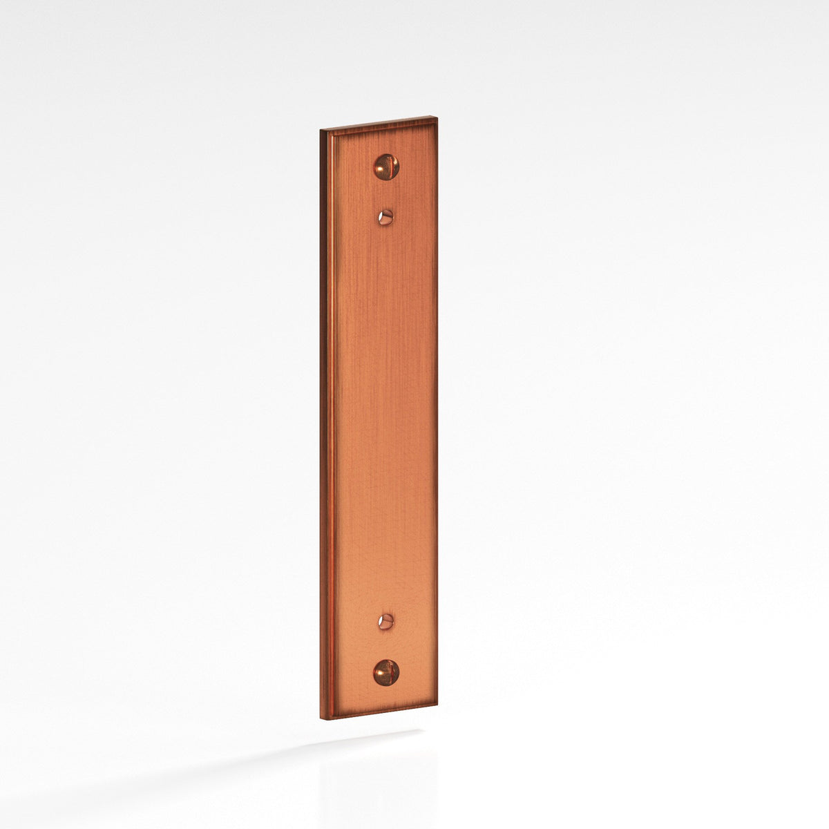 Colonial Bronze 9848 Stepped Rectangular Backplate with Exposed Screws, 3/4 in Wide, for 8-32 Screws - Antique Copper