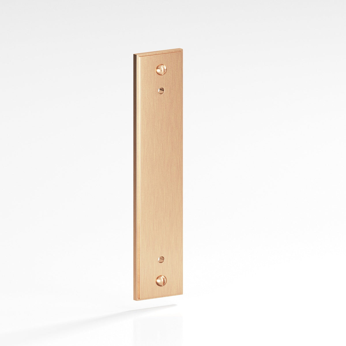 Colonial Bronze 9949 Stepped Rectangular Backplate with Exposed Screws, 1-1/4 in Wide, for 8-32 Screws - Satin Bronze
