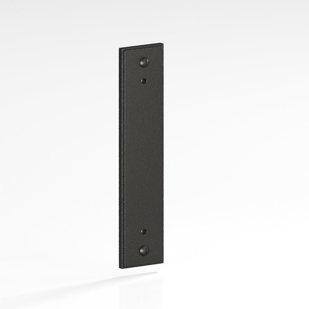 Colonial Bronze 9849 Stepped Rectangular Backplate with Exposed Screws, 2 in Wide, for 8-32 Screws - Frost Black™