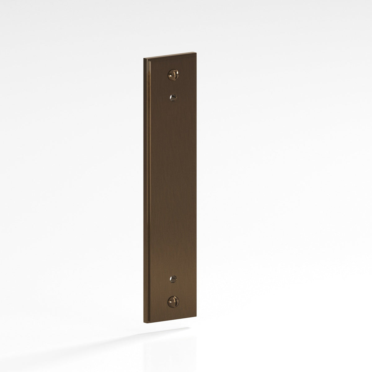 Colonial Bronze 9848 Stepped Rectangular Backplate with Exposed Screws, 3/4 in Wide, for 8-32 Screws - Light Statuary Bronze