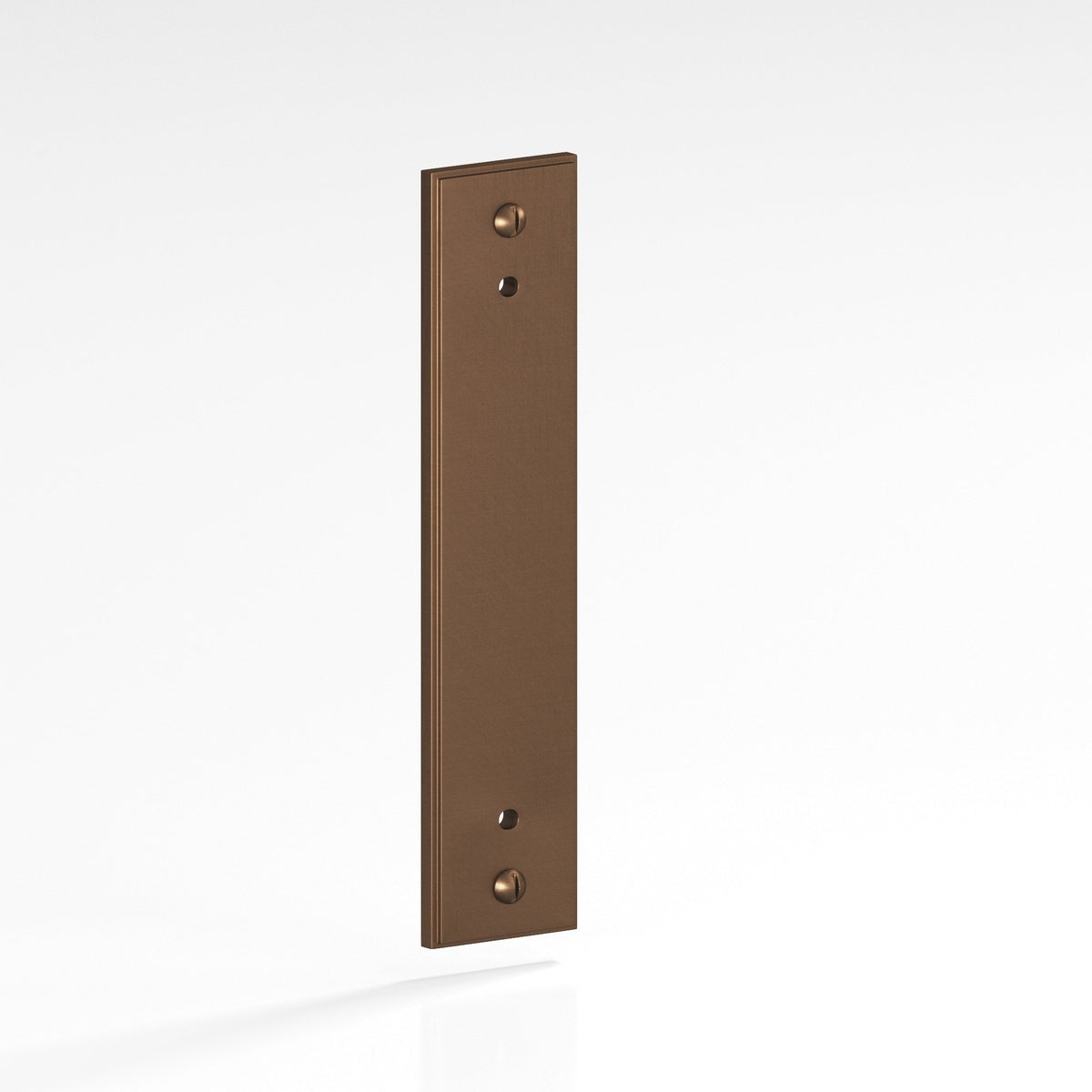 Colonial Bronze 9949 Stepped Rectangular Backplate with Exposed Screws, 1-1/4 in Wide, for 8-32 Screws - Matte Oil Rubbed Bronze