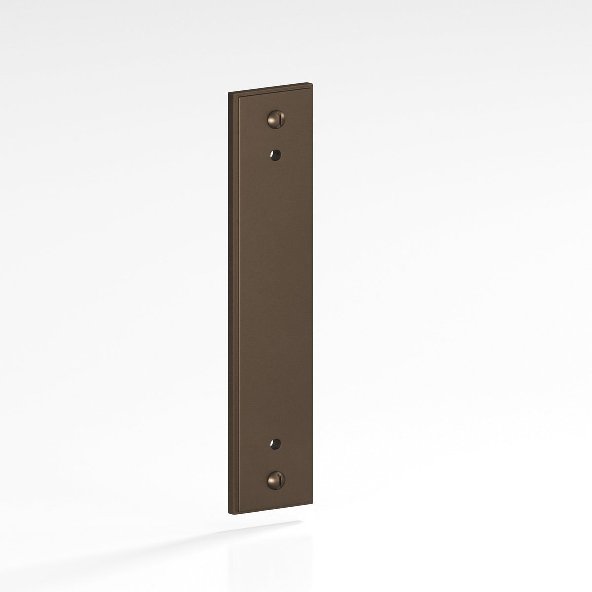 Colonial Bronze 9848 Stepped Rectangular Backplate with Exposed Screws, 3/4 in Wide, for 8-32 Screws - Heritage Bronze