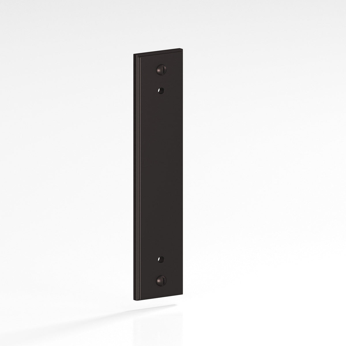 Colonial Bronze 9848 Stepped Rectangular Backplate with Exposed Screws, 3/4 in Wide, for 8-32 Screws - Matte Dark Statuary Bronze