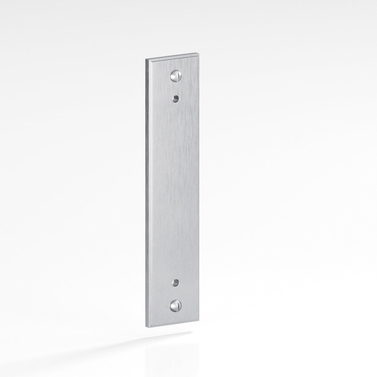 Colonial Bronze 9949 Stepped Rectangular Backplate with Exposed Screws, 1-1/4 in Wide, for 8-32 Screws - Matte Satin Chrome