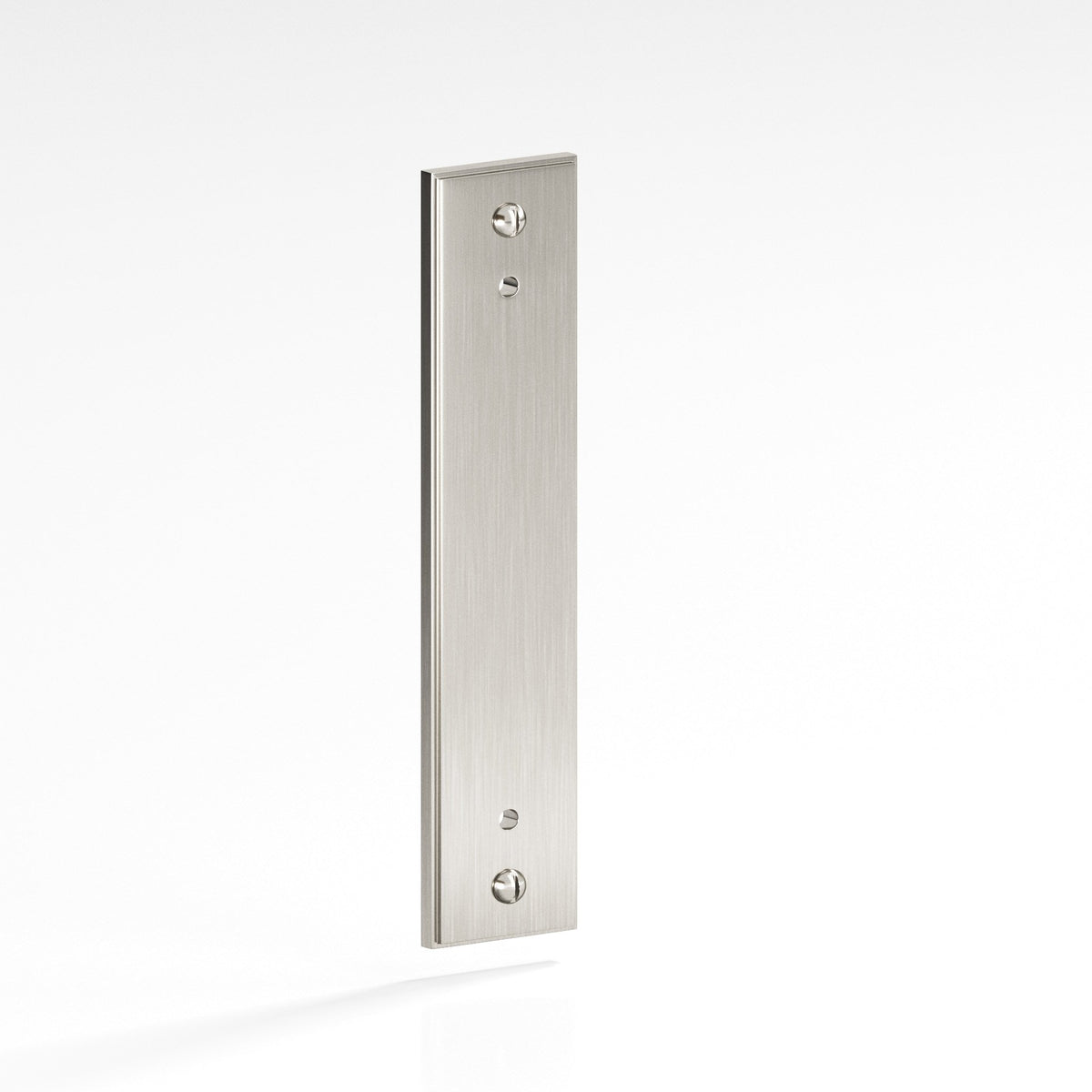 Colonial Bronze 9848 Stepped Rectangular Backplate with Exposed Screws, 3/4 in Wide, for 8-32 Screws - Satin Nickel