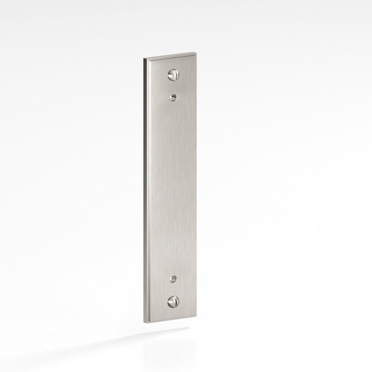 Colonial Bronze 9848 Stepped Rectangular Backplate with Exposed Screws, 3/4 in Wide, for 8-32 Screws - Nickel Stainless