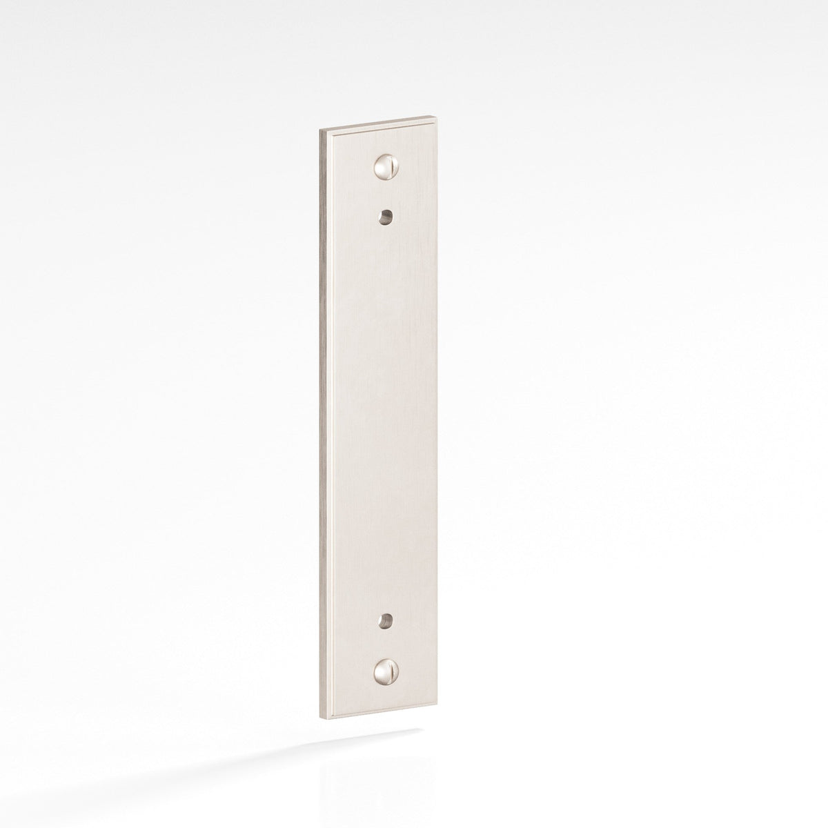 Colonial Bronze 9848 Stepped Rectangular Backplate with Exposed Screws, 3/4 in Wide, for 8-32 Screws - Matte Satin Nickel