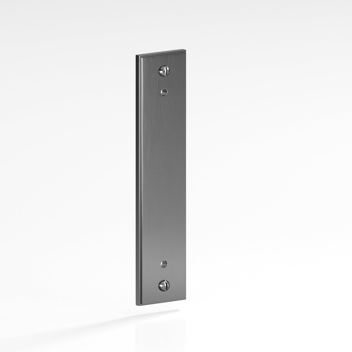 Colonial Bronze 9849 Stepped Rectangular Backplate with Exposed Screws, 2 in Wide, for 8-32 Screws - Graphite