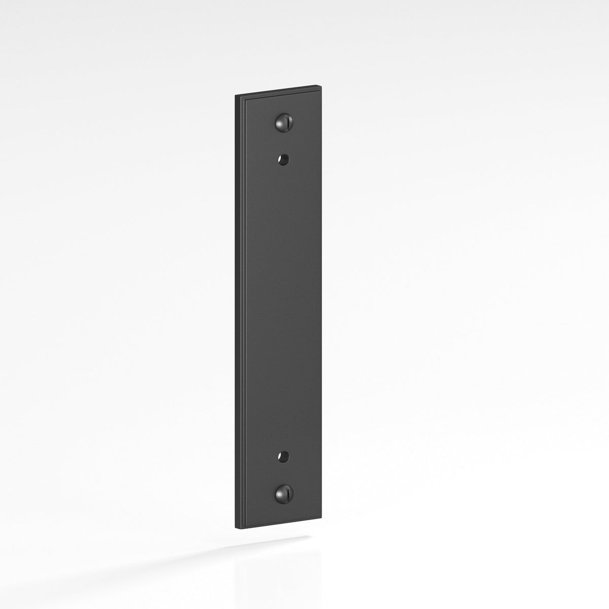 Colonial Bronze 9949 Stepped Rectangular Backplate with Exposed Screws, 1-1/4 in Wide, for 8-32 Screws - Matte Graphite