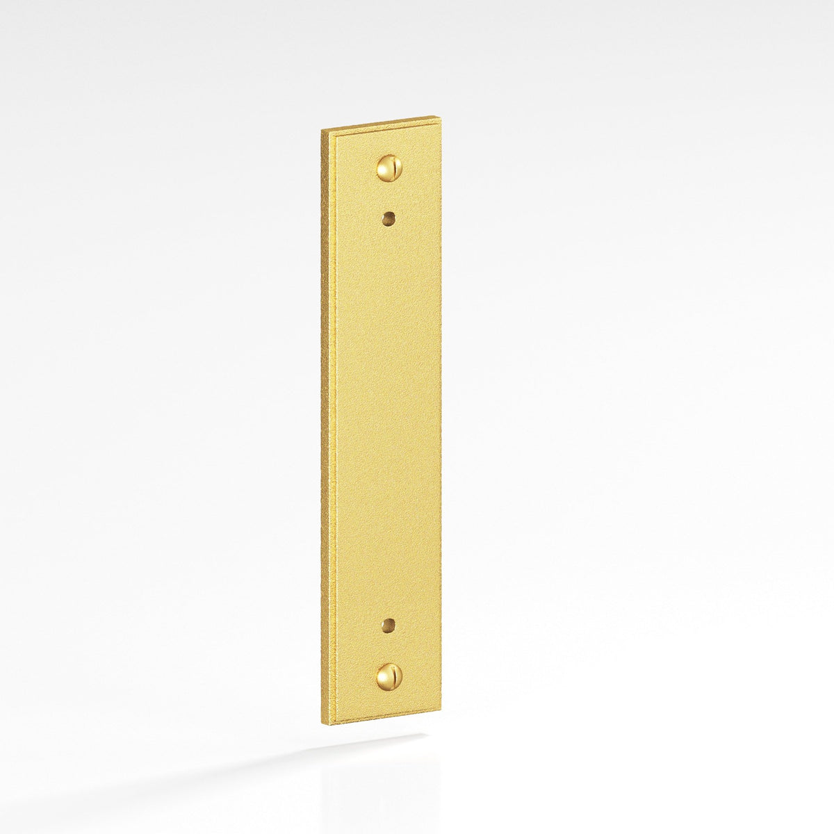 Colonial Bronze 9949 Stepped Rectangular Backplate with Exposed Screws, 1-1/4 in Wide, for 8-32 Screws - Frost Brass™
