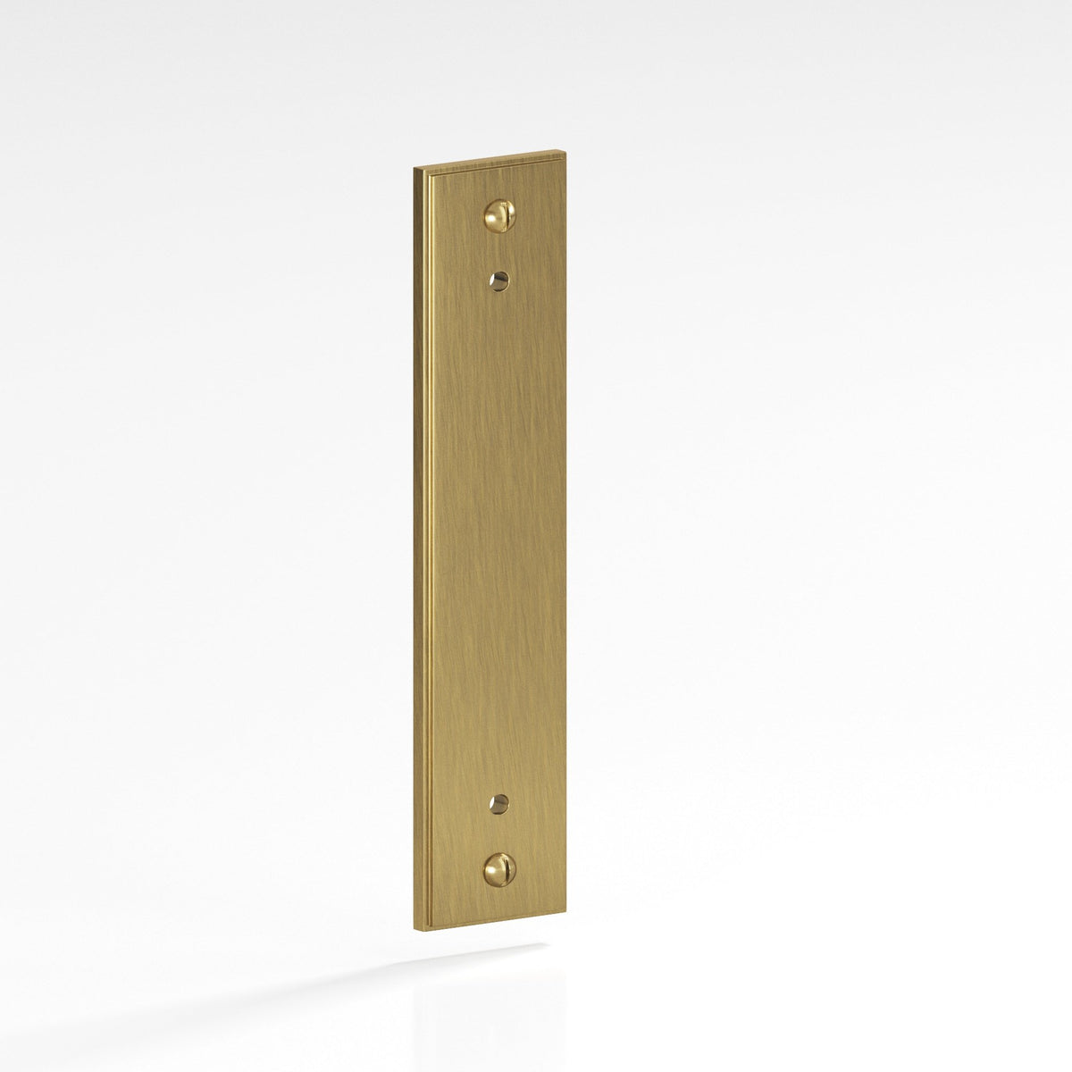 Colonial Bronze 9848 Stepped Rectangular Backplate with Exposed Screws, 3/4 in Wide, for 8-32 Screws - Antique Brass
