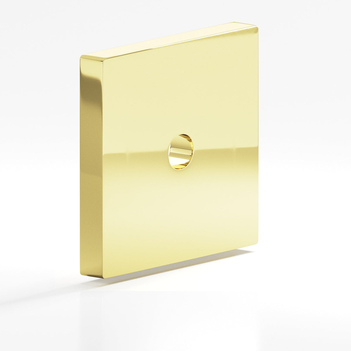 Colonial Bronze 9953 Square Backplate, 1-3/4 in, for 8-32 Screw - Polished Brass