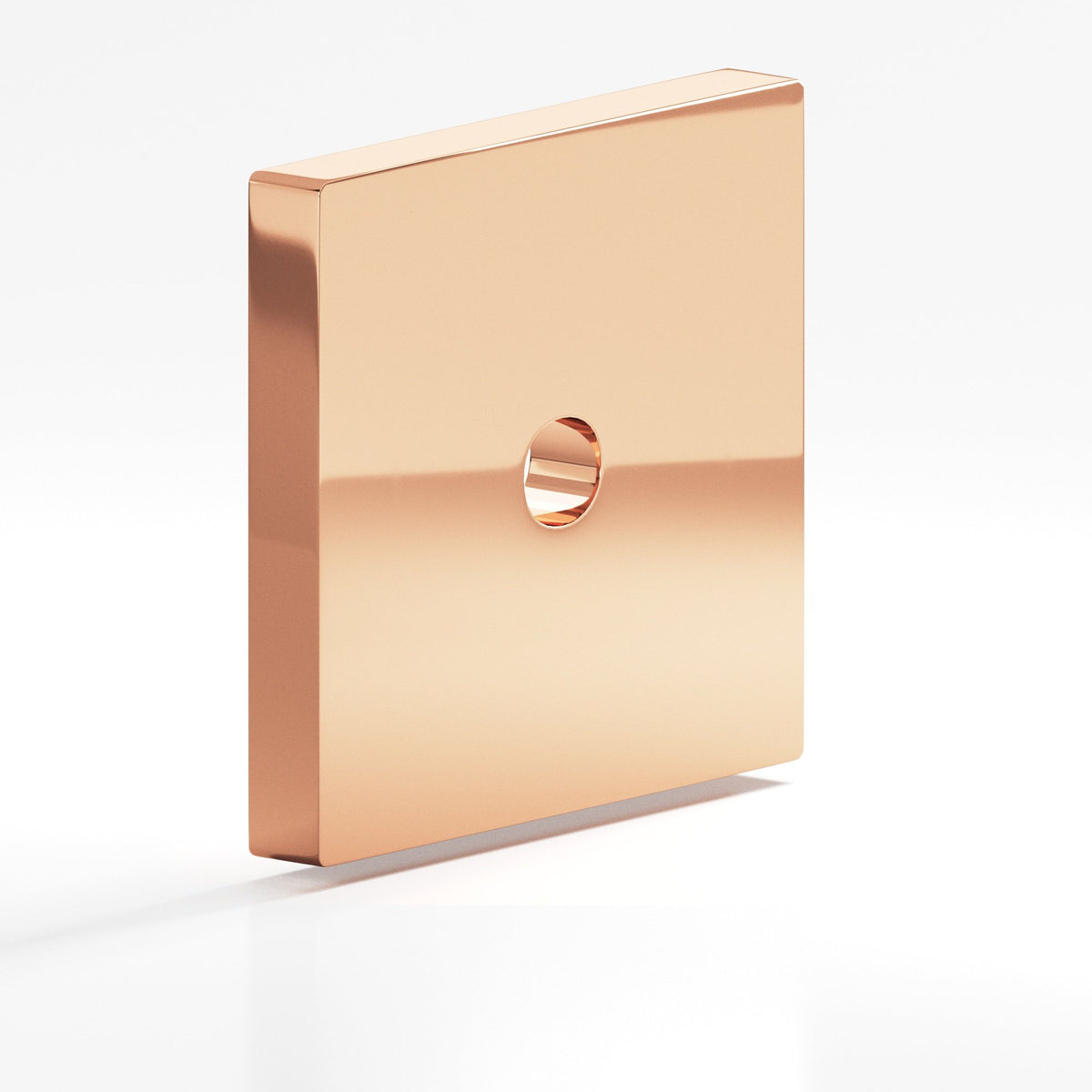 Colonial Bronze 9953 Square Backplate, 1-3/4 in, for 8-32 Screw - Polished Copper