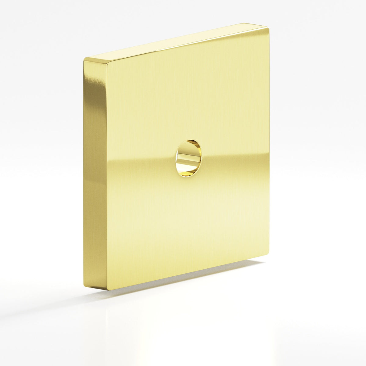 Colonial Bronze 9952 Square Backplate, 1-1/2 in, for 8-32 Screw - Unlacquered Polished Brass