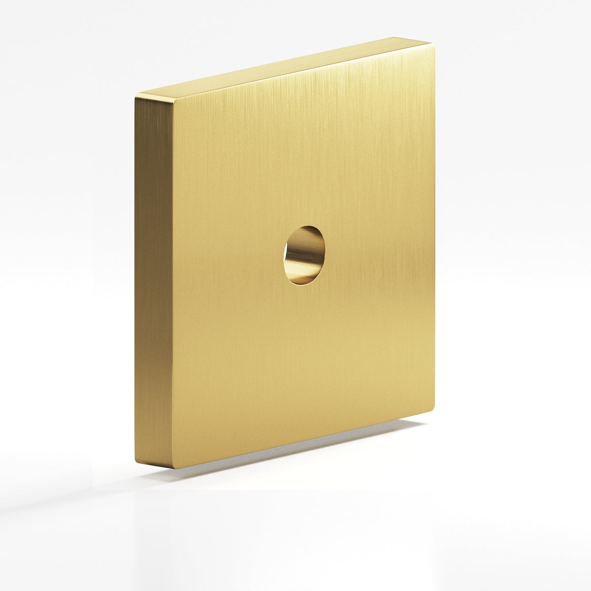 Colonial Bronze 9952 Square Backplate, 1-1/2 in, for 8-32 Screw - Satin Brass