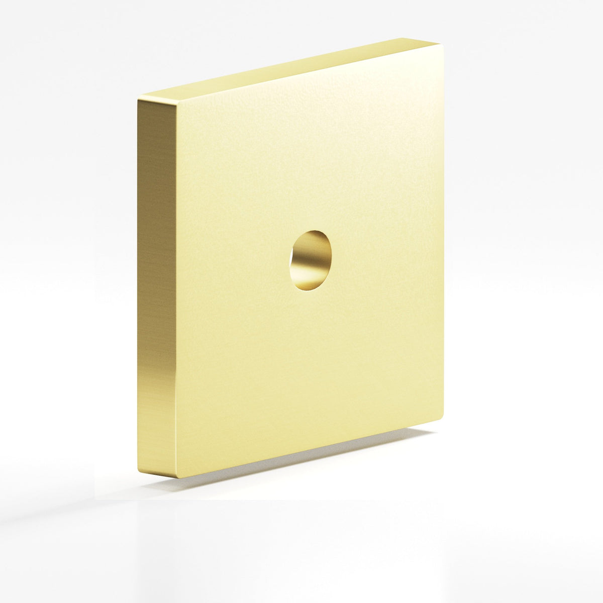 Colonial Bronze 9951 Square Backplate, 1-1/4 in, for 8-32 Screw - Matte Satin Brass
