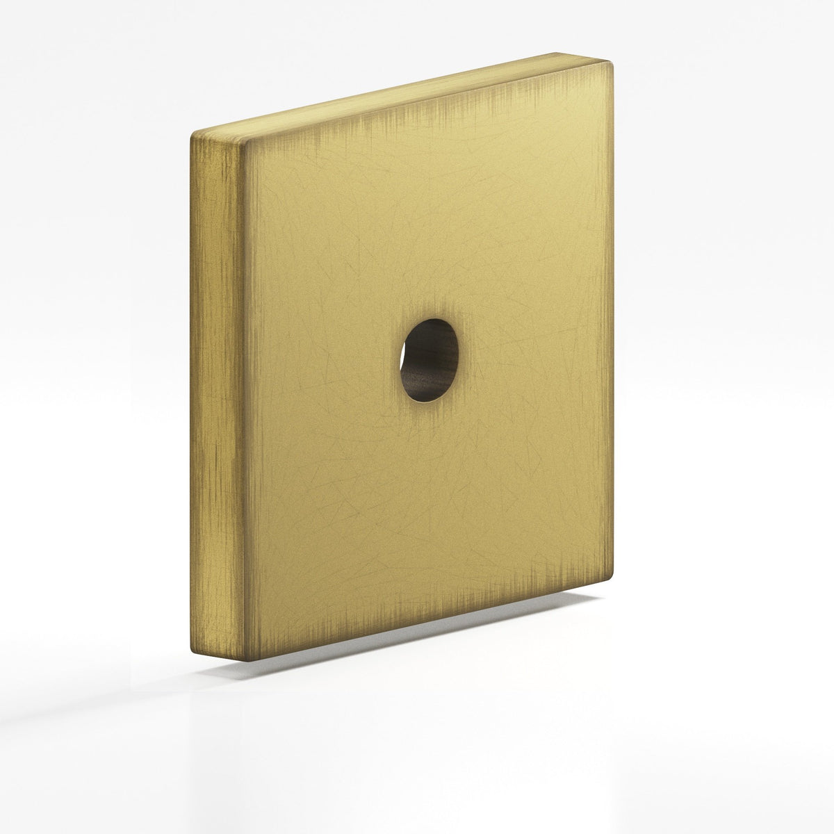 Colonial Bronze 9952 Square Backplate, 1-1/2 in, for 8-32 Screw - Matte Antique Satin Brass
