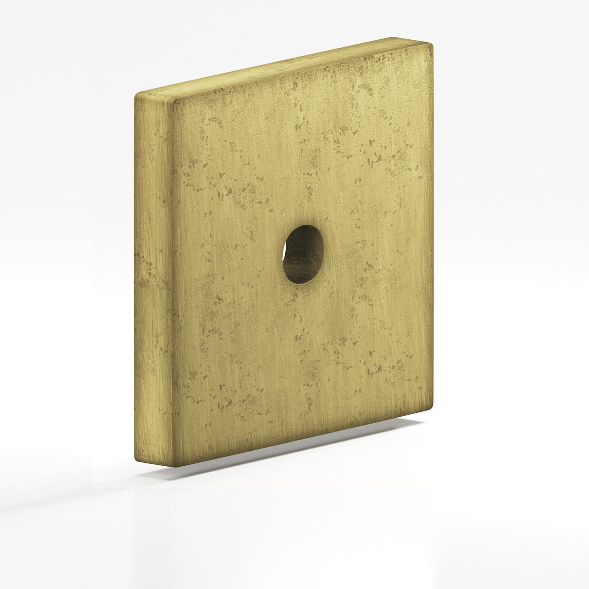 Colonial Bronze 9952 Square Backplate, 1-1/2 in, for 8-32 Screw - Distressed Antique Brass