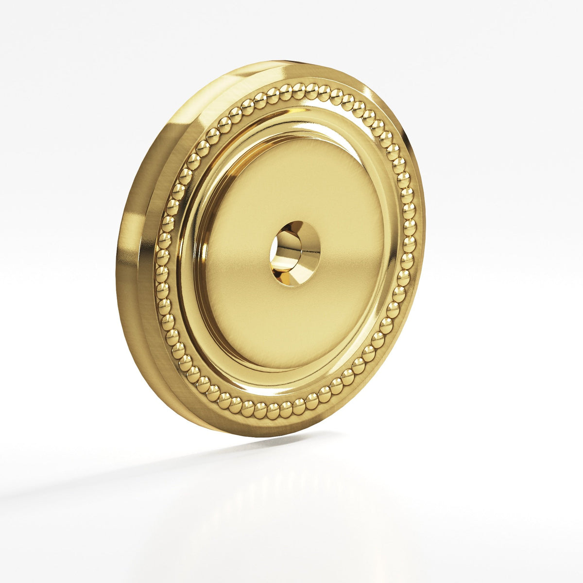 Colonial Bronze B203 Beaded Round Backplate, 1-1/2 in Diameter, for 8-32 Screw - Antique Bronze