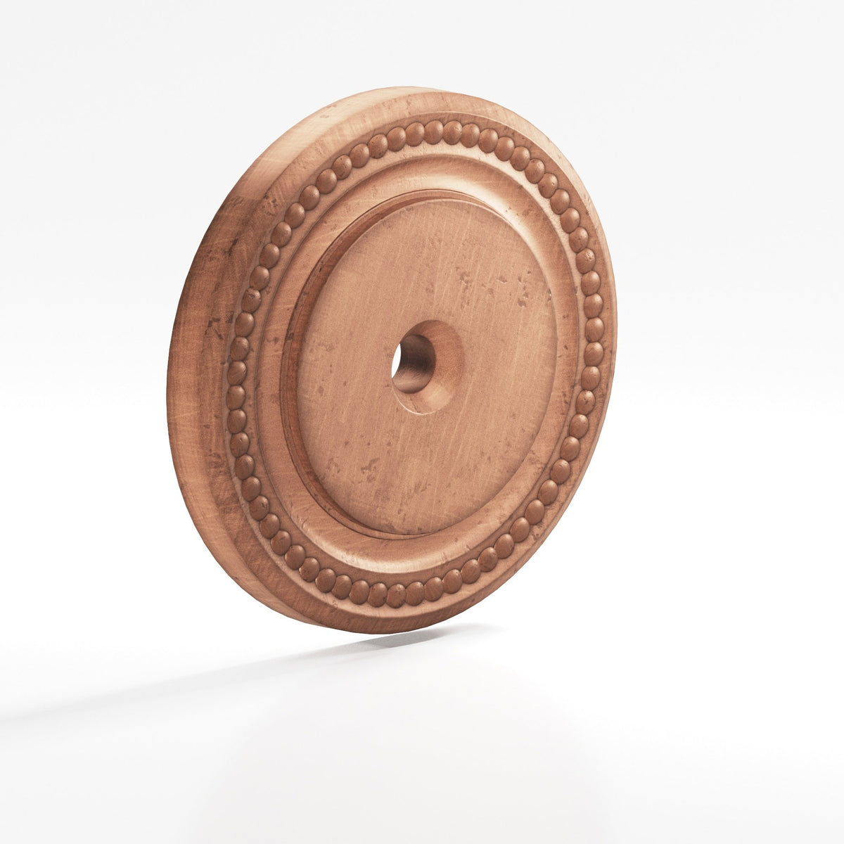 Colonial Bronze B9203 Beaded Round Backplate, 1-1/2 in Diameter, for 1/4-20 Screw - Distressed Antique Copper