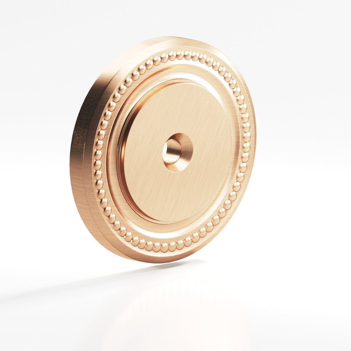 Colonial Bronze B203 Beaded Round Backplate, 1-1/2 in Diameter, for 8-32 Screw - Satin Bronze