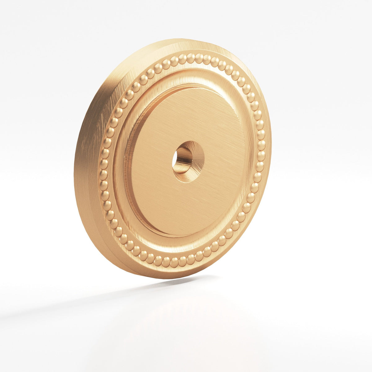 Colonial Bronze B203 Beaded Round Backplate, 1-1/2 in Diameter, for 8-32 Screw - Matte Satin Bronze