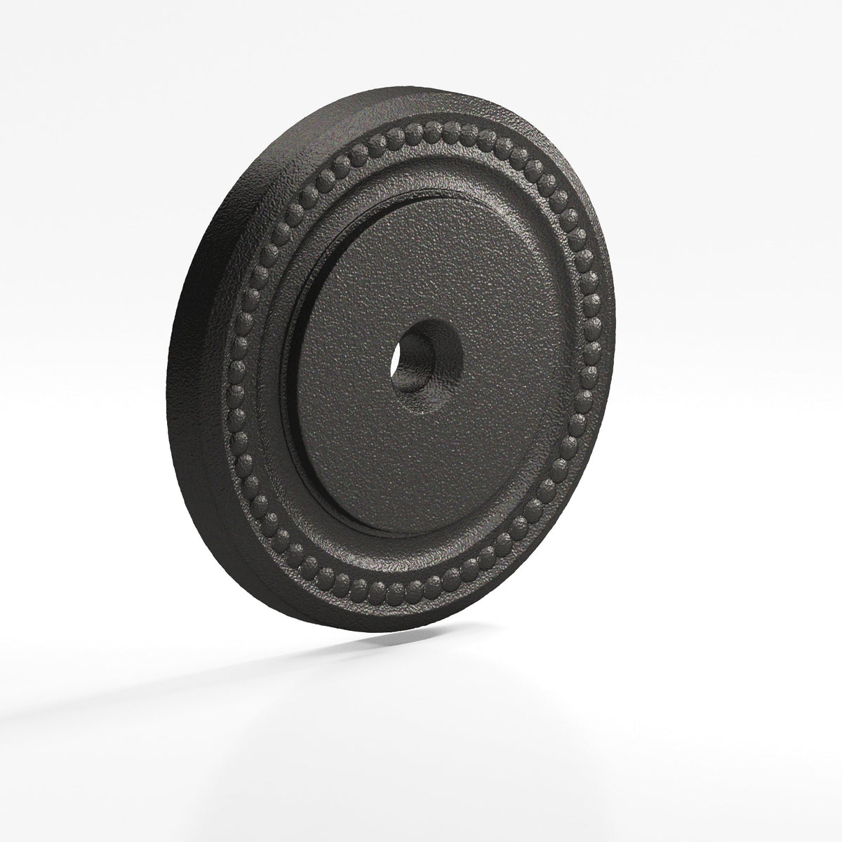 Colonial Bronze B203 Beaded Round Backplate, 1-1/2 in Diameter, for 8-32 Screw - Frost Black™