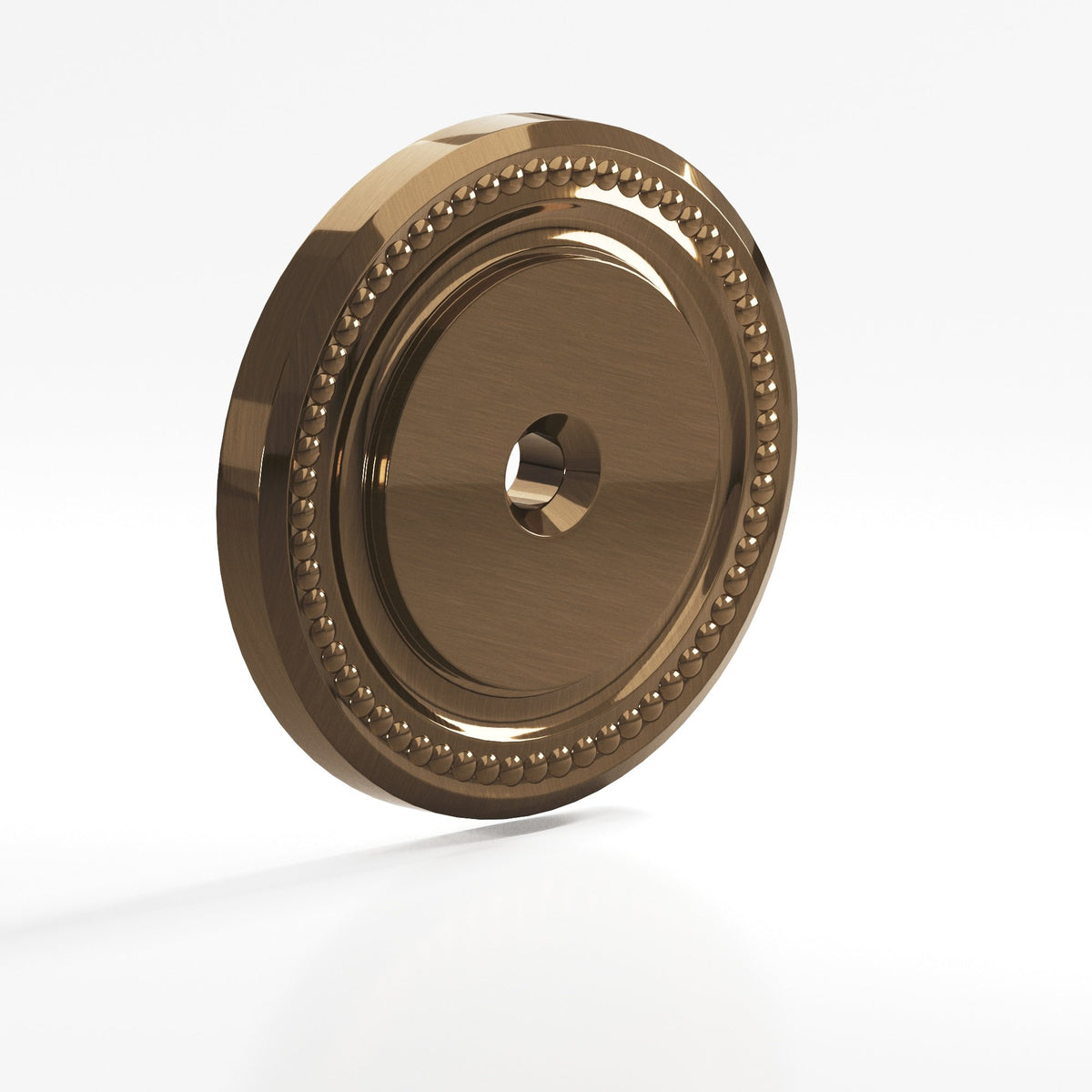 Colonial Bronze B203 Beaded Round Backplate, 1-1/2 in Diameter, for 8-32 Screw - Light Statuary Bronze
