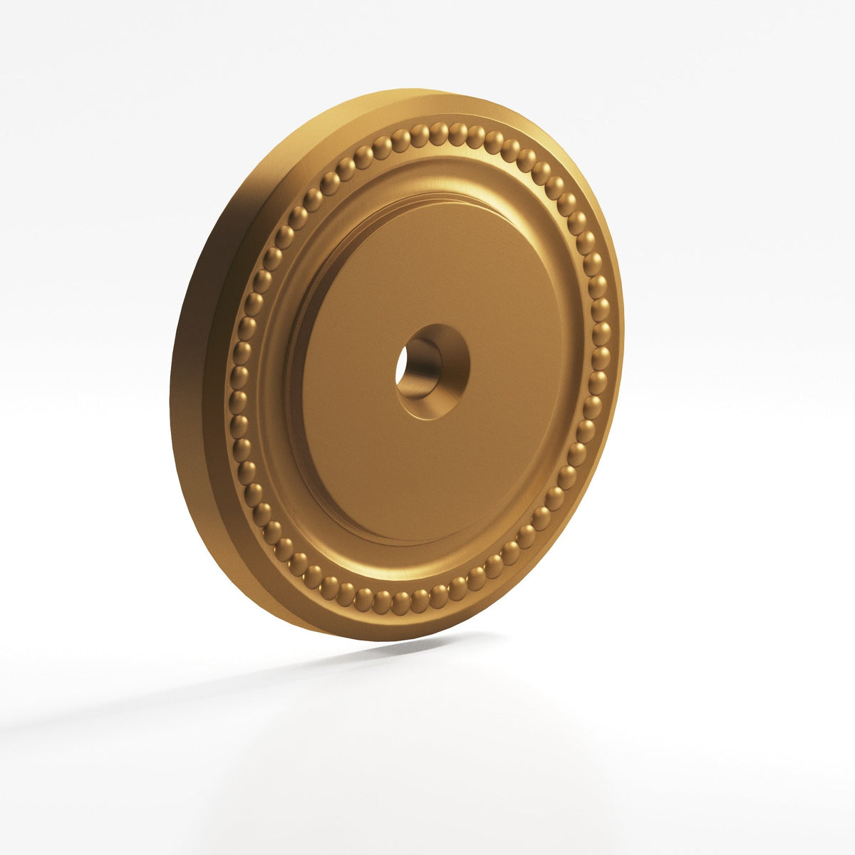 Colonial Bronze B203 Beaded Round Backplate, 1-1/2 in Diameter, for 8-32 Screw - Matte Light Statuary Bronze