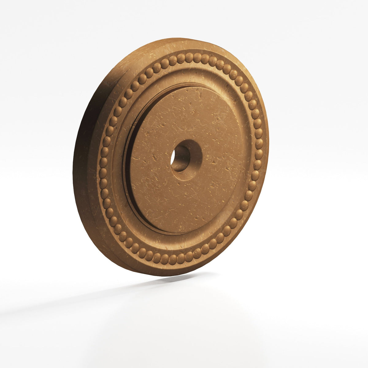 Colonial Bronze B203 Beaded Round Backplate, 1-1/2 in Diameter, for 8-32 Screw - Distressed Light Statuary Bronze