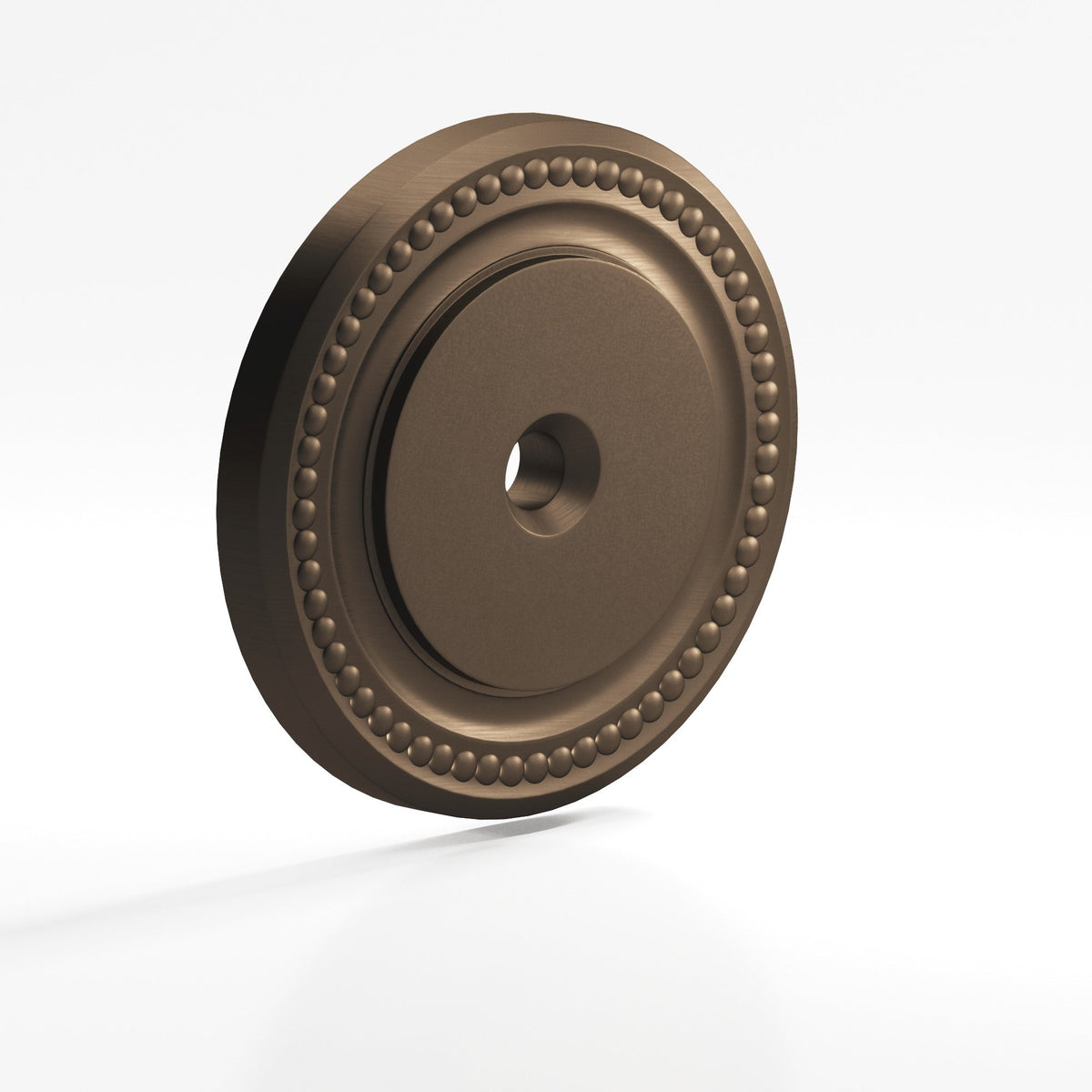 Colonial Bronze B203 Beaded Round Backplate, 1-1/2 in Diameter, for 8-32 Screw - Heritage Bronze