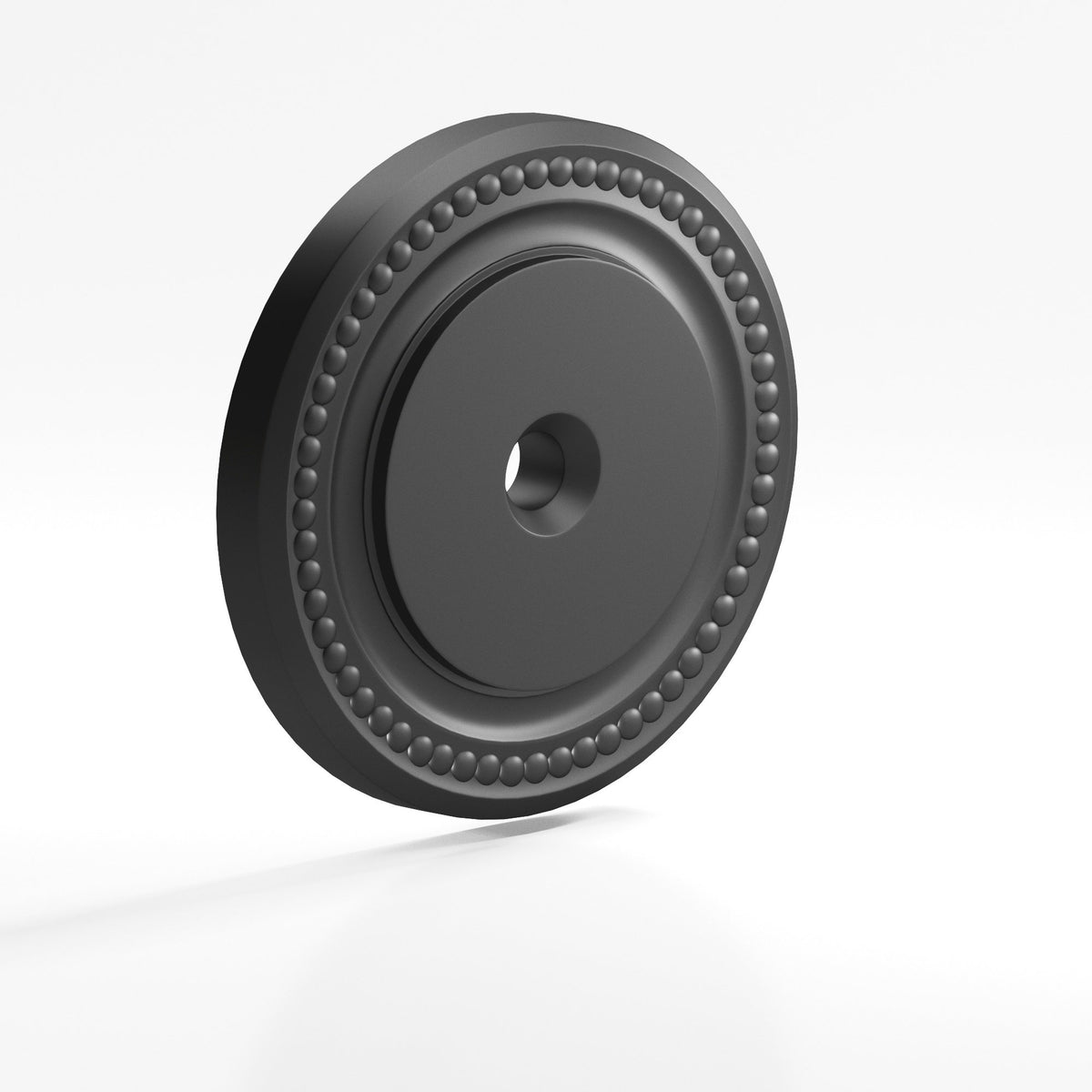 Colonial Bronze B9203 Beaded Round Backplate, 1-1/2 in Diameter, for 1/4-20 Screw - Matte Graphite