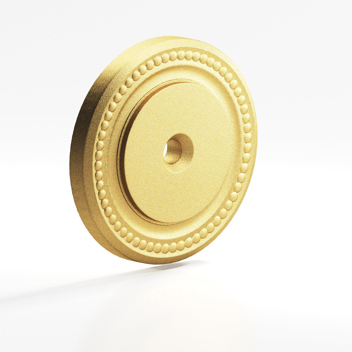 Colonial Bronze B9203 Beaded Round Backplate, 1-1/2 in Diameter, for 1/4-20 Screw - Frost Brass™