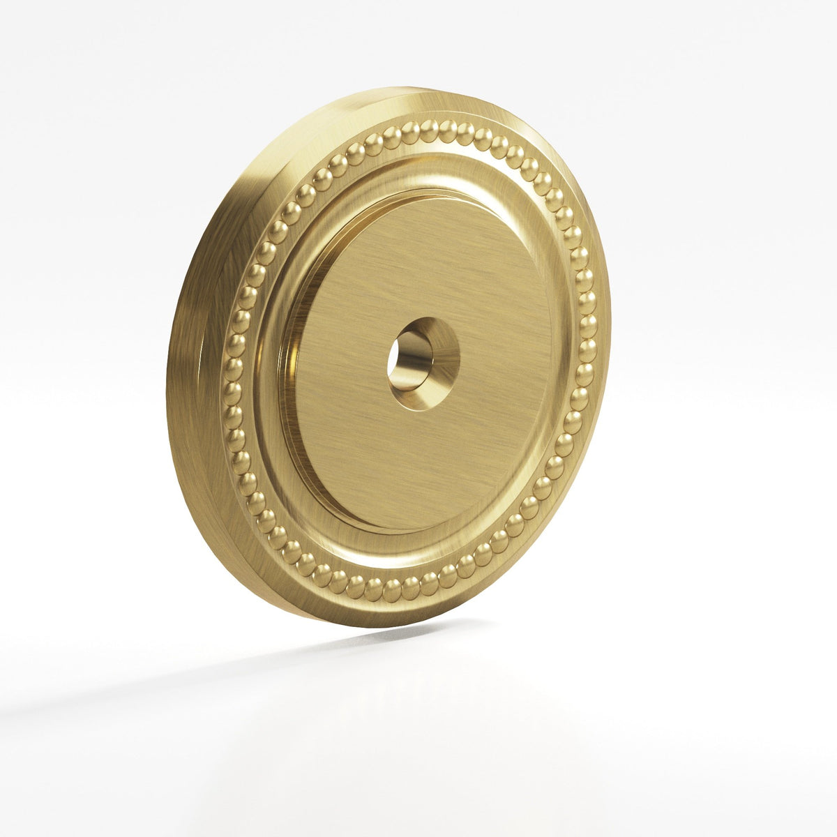 Colonial Bronze B203 Beaded Round Backplate, 1-1/2 in Diameter, for 8-32 Screw - Antique Brass