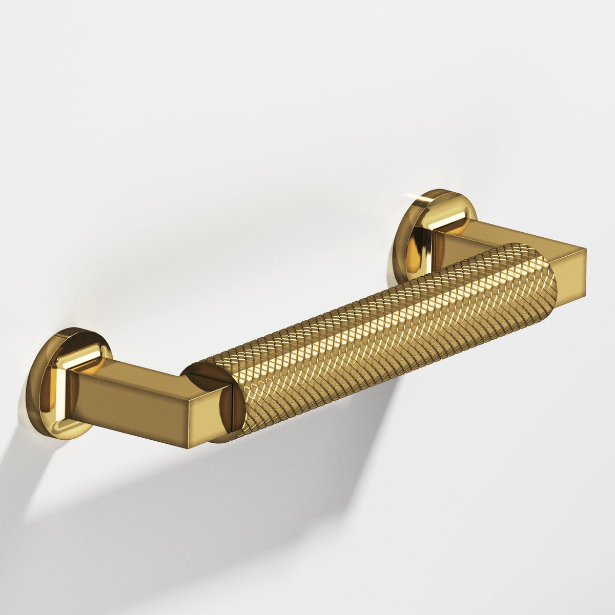 Colonial Bronze 1365 Diamond-Knurled Gropius-Style Pull, 3/4 in Diameter - Antique Bronze