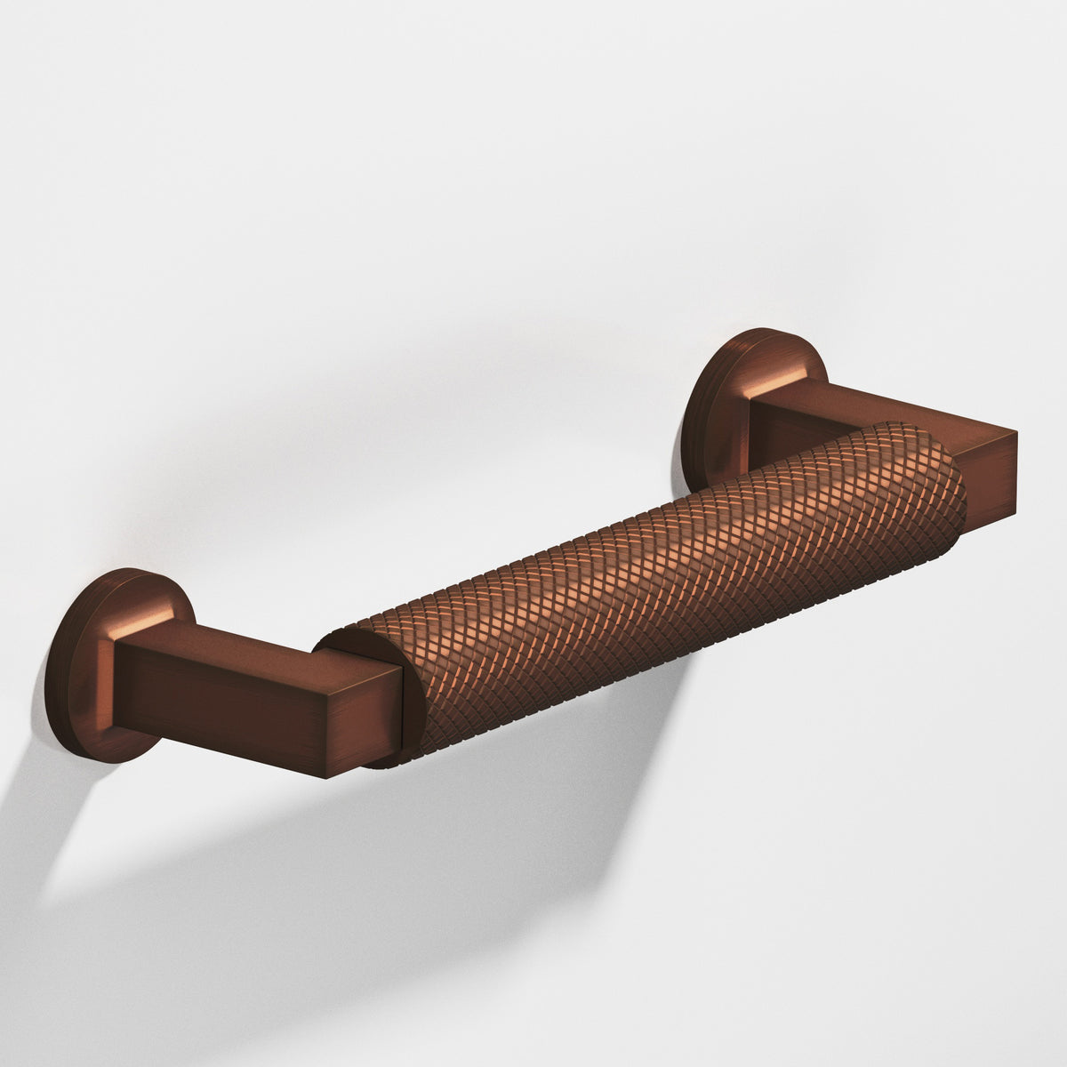 Colonial Bronze 1365 Diamond-Knurled Gropius-Style Pull, 3/4 in Diameter - Matte Antique Copper