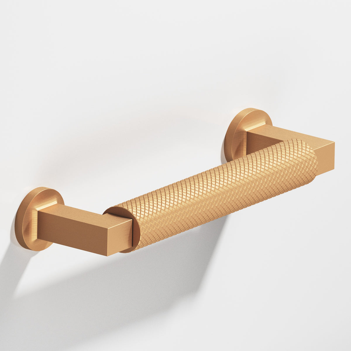 Colonial Bronze 1366 Diamond-Knurled Gropius-Style Pull, 1 in Diameter - Matte Satin Bronze