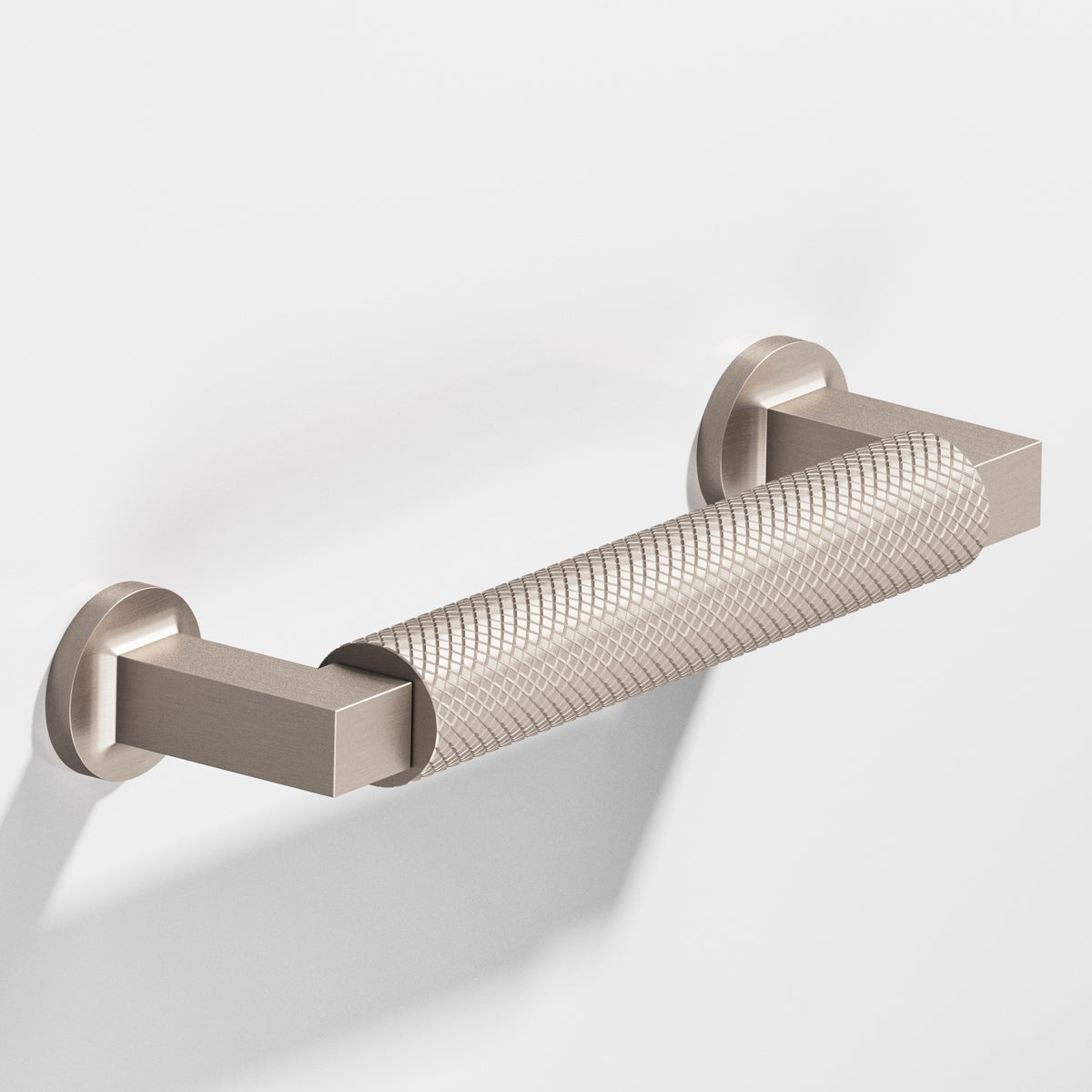 Colonial Bronze 1367 Diamond-Knurled Gropius-Style Appliance and Door Pull, 1-1/4 in Diameter - Matte Satin Nickel
