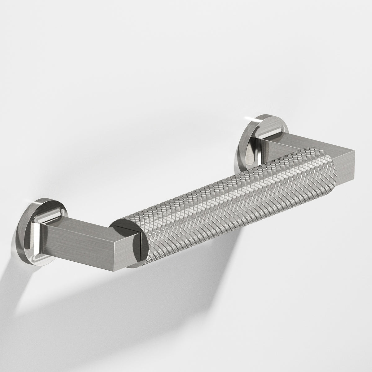 Colonial Bronze 1367 Diamond-Knurled Gropius-Style Appliance and Door Pull, 1-1/4 in Diameter - Nickel Stainless