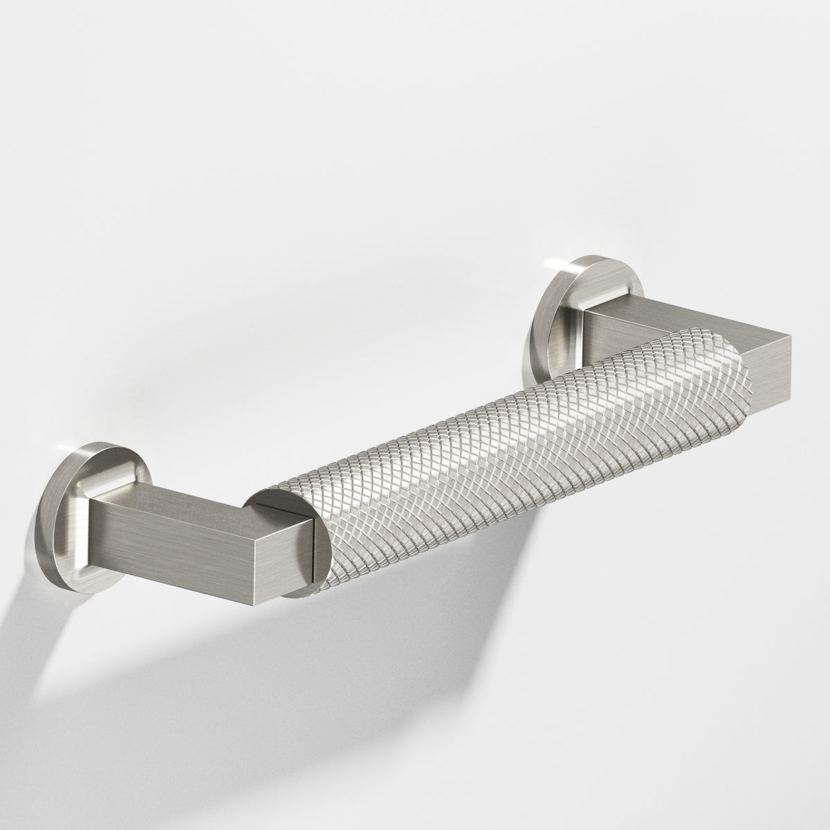 Colonial Bronze 1367 Diamond-Knurled Gropius-Style Appliance and Door Pull, 1-1/4 in Diameter - Satin Nickel