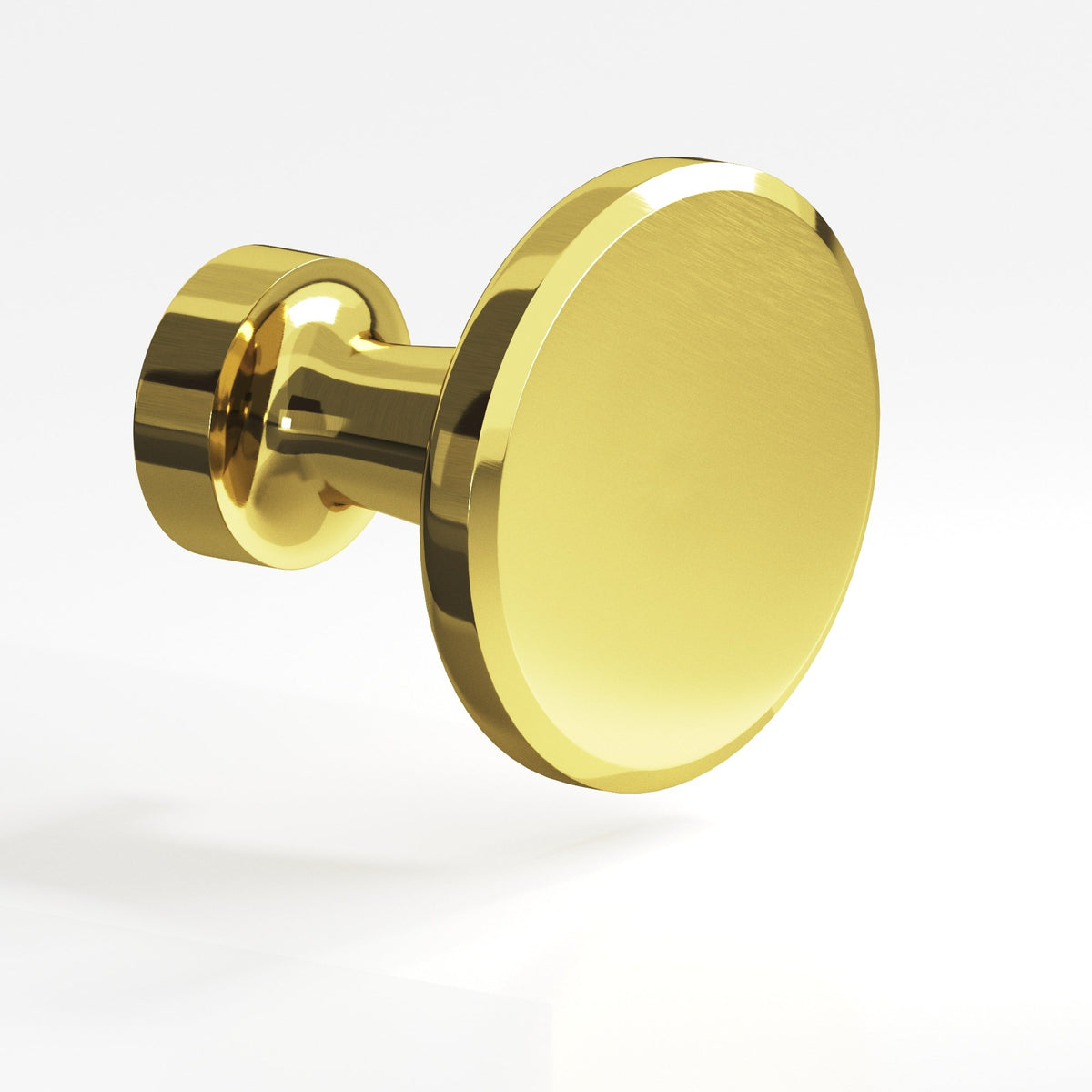 Colonial Bronze 151 Beveled Disc Knob, 1-1/16 in Diameter - French Gold