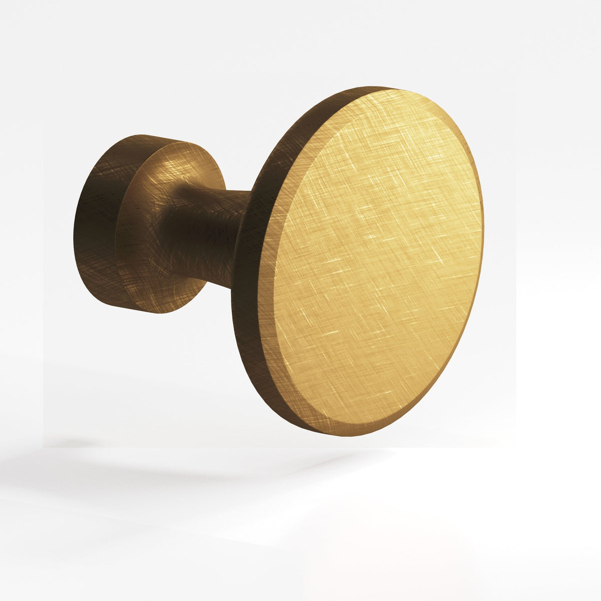 Colonial Bronze 151 Beveled Disc Knob, 1-1/16 in Diameter - Weathered Brass