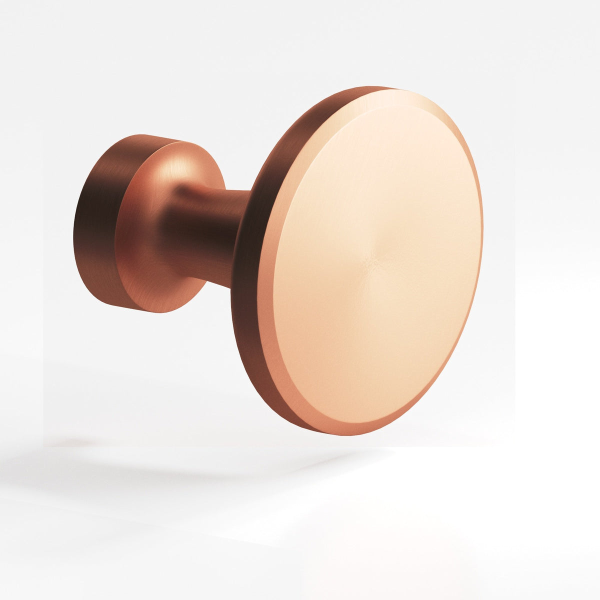 Colonial Bronze 153 Beveled Disc Knob, 1-3/8 in Diameter - Matte Satin Copper