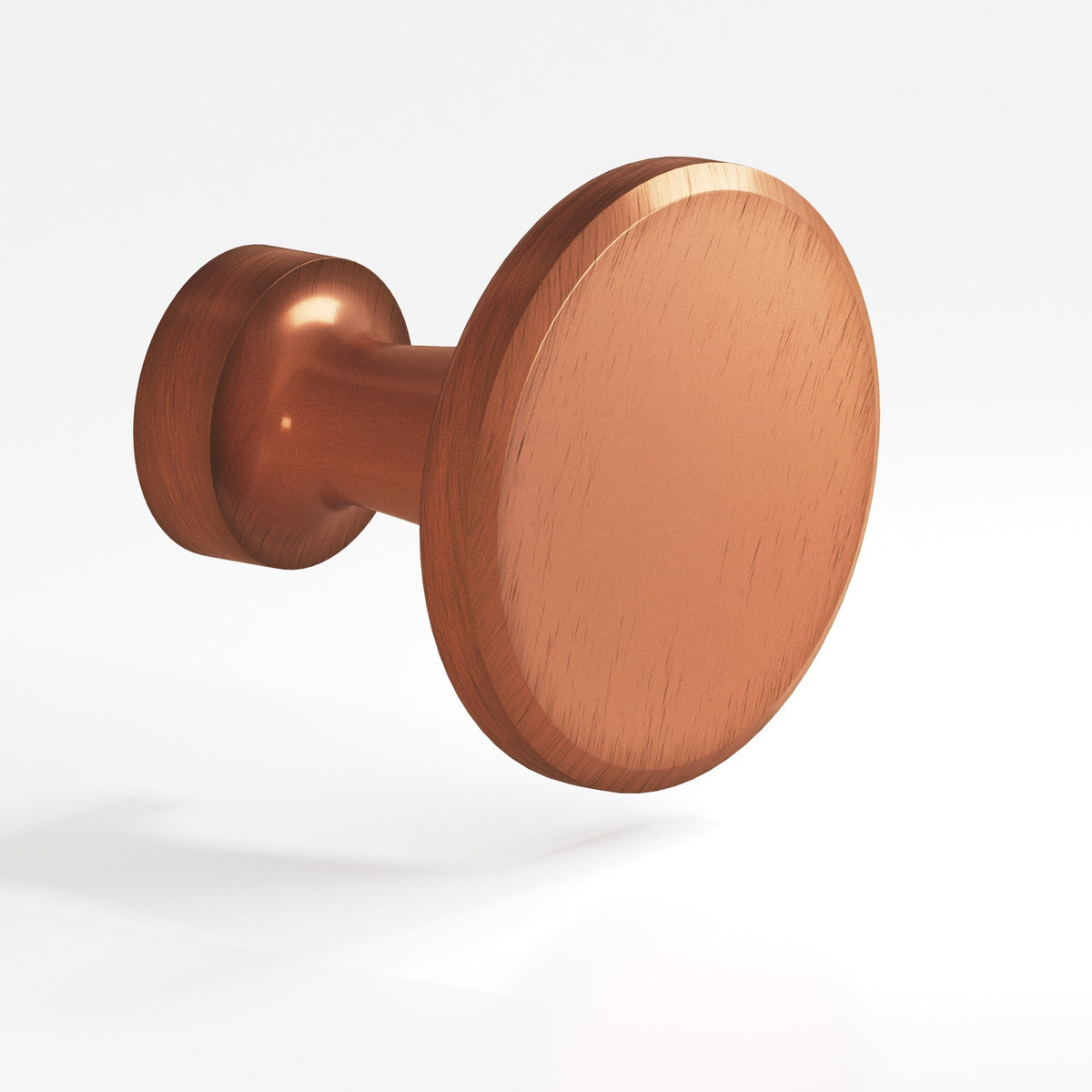 Colonial Bronze 151 Beveled Disc Knob, 1-1/16 in Diameter - Matte Antique Copper