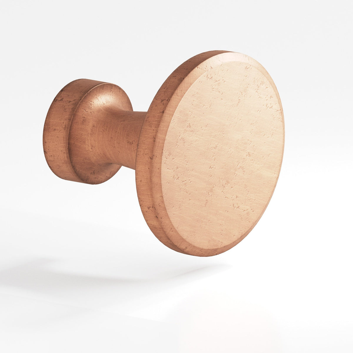 Colonial Bronze 151 Beveled Disc Knob, 1-1/16 in Diameter - Distressed Antique Copper